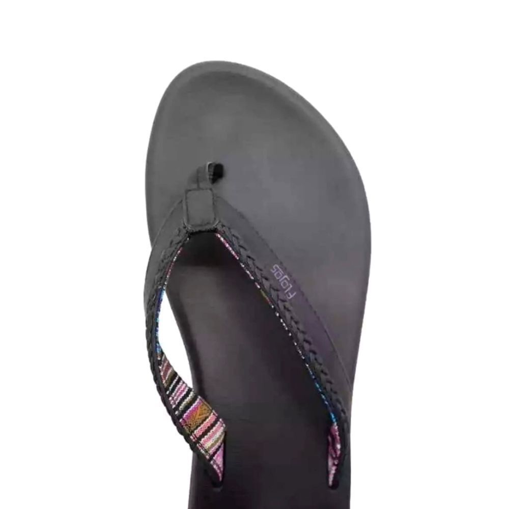 FLOJOS Women's Size 6 Memory Foam Maddy Flip Flop Comfort Sandal Black NEW - Picture 2 of 5